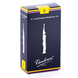 Vandoren SR202 Soprano Sax Traditional Reeds Strength #2; Box of 10