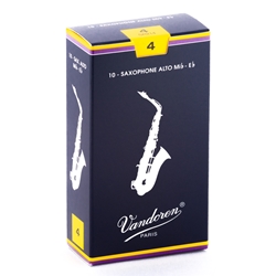 Vandoren SR214 Alto Sax Traditional Reeds Strength #4; Box of 10