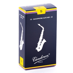 Vandoren SR215 Alto Sax Traditional Reeds Strength #5; Box of 10