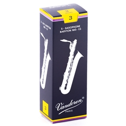 Vandoren SR243 Bari Sax Traditional Reeds Strength #3; Box of 5