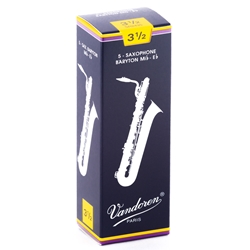 Vandoren SR2435 Bari Sax Traditional Reeds Strength #3.5; Box of 5