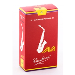 Vandoren SR264R Alto Sax Java Red Reeds Strength #4; Box of 10
