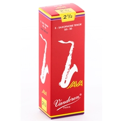 Vandoren SR2725R Tenor Sax Java Red Reeds Strength #2.5; Box of 5