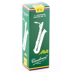 Vandoren SR3425 Bari Sax Java Reeds Strength #2.5; Box of 5