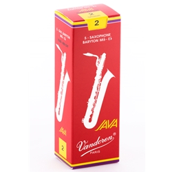 Vandoren SR342R Bari Sax Java Red Reeds Strength #2; Box of 5