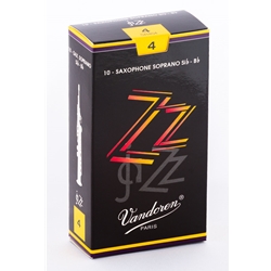 Vandoren SR404 Soprano Sax ZZ Reeds Strength #4; Box of 10
