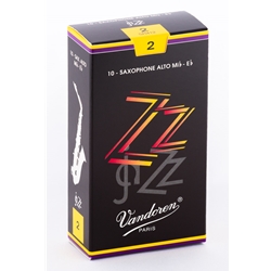 Vandoren SR412 Alto Sax ZZ Reeds Strength #2; Box of 10