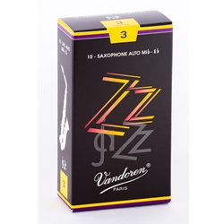 Vandoren SR413 Alto Sax ZZ Reeds Strength #3; Box of 10