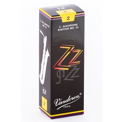 Vandoren SR442 Bari Sax ZZ Reeds Strength #2; Box of 5