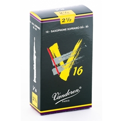 Vandoren SR7125 Soprano Sax V16 Reeds Strength #2.5; Box of 10