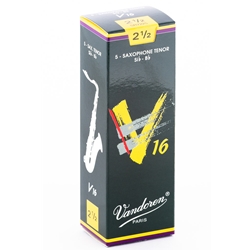 Vandoren SR7225 Tenor Sax V16 Reeds Strength #2.5; Box of 5