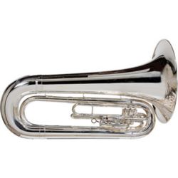 King 1151SP Ultimate Marching Tuba, Silver Plated Finish, HD Stackable Case, King KTU Mouthpiece