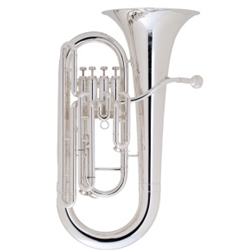 King 2280SP Legend Euphonium, 4 Valve, Silver Plated Finish, Molded Plastic Case, Bach 5G Mouthpiece