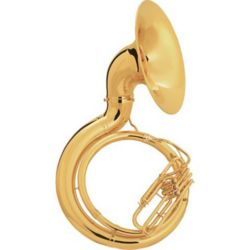 King 2350W Sousaphone, Lacquer Finish, Wheeled ABS Case, King KTU Mouthpiece