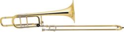 Bach 50BO Stradivarius Professional Bass Trombone, Yellow Brass Bell, Lacquer Finish, Woodshell Case, Bach Large Shank 1 1/2G Mouthpiece