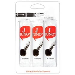 Vandoren JCR012-3 Bb Clarinet JUNO Reeds; Strength #2; 3 Card