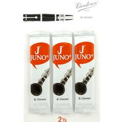 Vandoren JCR0125-3 Bb Clarinet JUNO Reeds; Strength #2.5; 3 Card