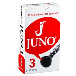 Vandoren JCR013 Bb Clarinet JUNO Reeds; Strength #3; Box of 10