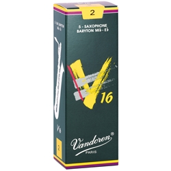 Vandoren SR742 Baritone Sax V16 Reeds Strength #2; Box of 5