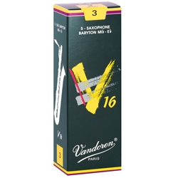Vandoren SR743 Baritone Sax V16 Reeds Strength #3; Box of 5