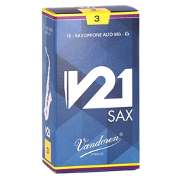 Vandoren SR813 Alto Sax V21 Reeds Strength #3; Box of 10