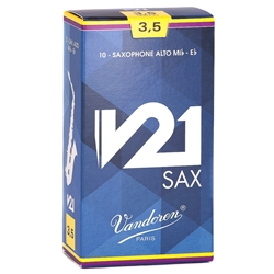 Vandoren SR8135 Alto Sax V21 Reeds Strength #3.5; Box of 10