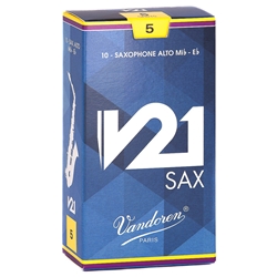 Vandoren SR815 Alto Sax V21 Reeds Strength #5; Box of 10