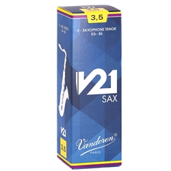 Vandoren SR8235 Tenor Sax V21 Reeds Strength #3.5; Box of 5