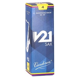 Vandoren SR824 Tenor Sax V21 Reeds Strength #4; Box of 5