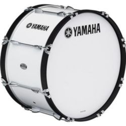Yamaha MB-6316WR Power-Lite marching bass drum; 16" x 13"; White; with heads