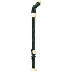 Yamaha YRB-302B Bass Recorder; key of F; Baroque fingering; double holes: G-G#; double keys: F-F#; single keys: Bb; C; four-piece construction with curved neck; free blowing system; strap included.