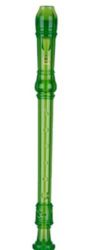 Yamaha YRS-20BG Soprano Recorder; key of C; Baroque fingering; double holes: C-C#; D-D#; three-piece construction; translucent green