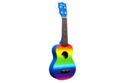 Amahi DDUK1 Tropical Series Soprano Ukulele with Gradient Rainbow Design includes basic nylon bag