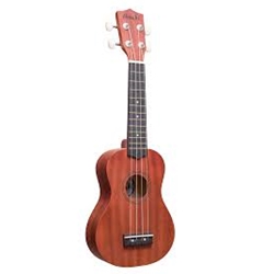 Amahi DDUK11 Tropical Series Soprano Ukulele, Mahogany Top, Back & Sides includes basic nylon bag