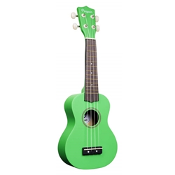 Amahi PGUKGR Penguin Tropical Series Soprano Ukulele, Shamrock Green Color includes basic vinyl bag