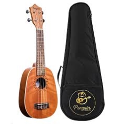 Amahi PGUKMPN , Penguin Ukulele, Mahogany with white binding, Pineapple