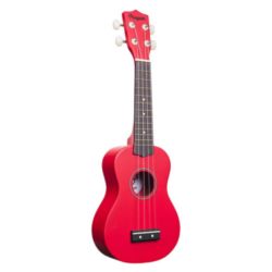 Amahi PGUKRD Penguin Tropical Series Soprano Ukulele, Tomato Red