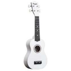 Amahi PGUKWH Penguin Tropical Series Soprano Ukulele, Snow White Color includes basic vinyl bag