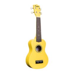 Amahi PGUKYW Penguin Tropical Series Soprano Ukulele, Butter Yellow Color includes basic vinyl bag