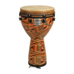 Remo DJ-0014-PM Djembe, MONDO™, Key-Tuned, 14" x 25", SKYNDEEP® FIBERSKYN®, Contour Tuning Brackets, Kintekloth Finish