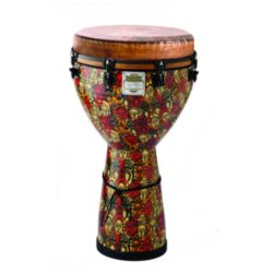 Remo DJ-0018-PM Djembe, MONDO™, Key-Tuned, 18" x 28", SKYNDEEP® FIBERSKYN®, Contour Tuning Brackets, Kintekloth Finish