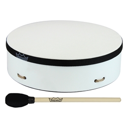 Remo  E1-0312-00-AD ArtDRUM Buffalo Drum - White, 12"