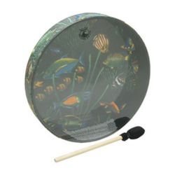 Remo ET-0216-10 OCEAN DRUM®, 16" Diameter, 2 1/2" Depth, Fish Graphic