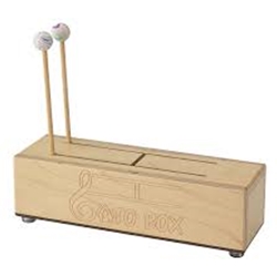 Remo GB-1304-00 GATO BOX®, 13" x 4", Two Tones, Birch Wood, Rubber Mallet Pair, Natural Finish