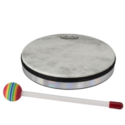 Remo HD-1508-LK Kids Make Music Instrument, Hand Drum, 8" x 1.5", FIBERSKYN®, Mallet