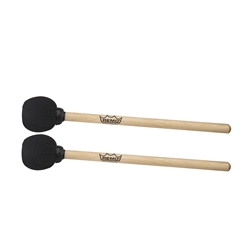 Remo HK-1260-02 Mallet, EZ Bass Drum, Pair, 2.5" x 14", Natural Wood, Black