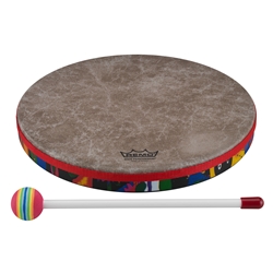 Remo KD-0112-01 **Remo Asia**, Drum, KIDS PERCUSSION®, Frame Drum, 12" Diameter, 1.25" Depth, Rain Forest Finish