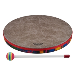 Remo KD-0114-01 **Remo Asia**, Drum, KIDS PERCUSSION®, Frame Drum, 14" Diameter, 1.25" Depth, Rain Forest Finish