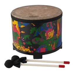 Remo KD-5080-01 **Remo Asia**, Drum, KIDS PERCUSSION®, Floor Tom, 10" Diameter, 7.5" Height, Rain Forest Finish