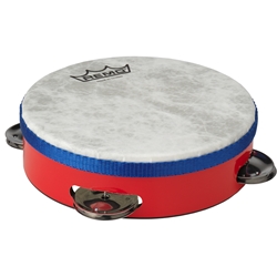 Remo TA-1506-52 Kids Make Music Instrument, Tambourine, 6"X 1.68", Red